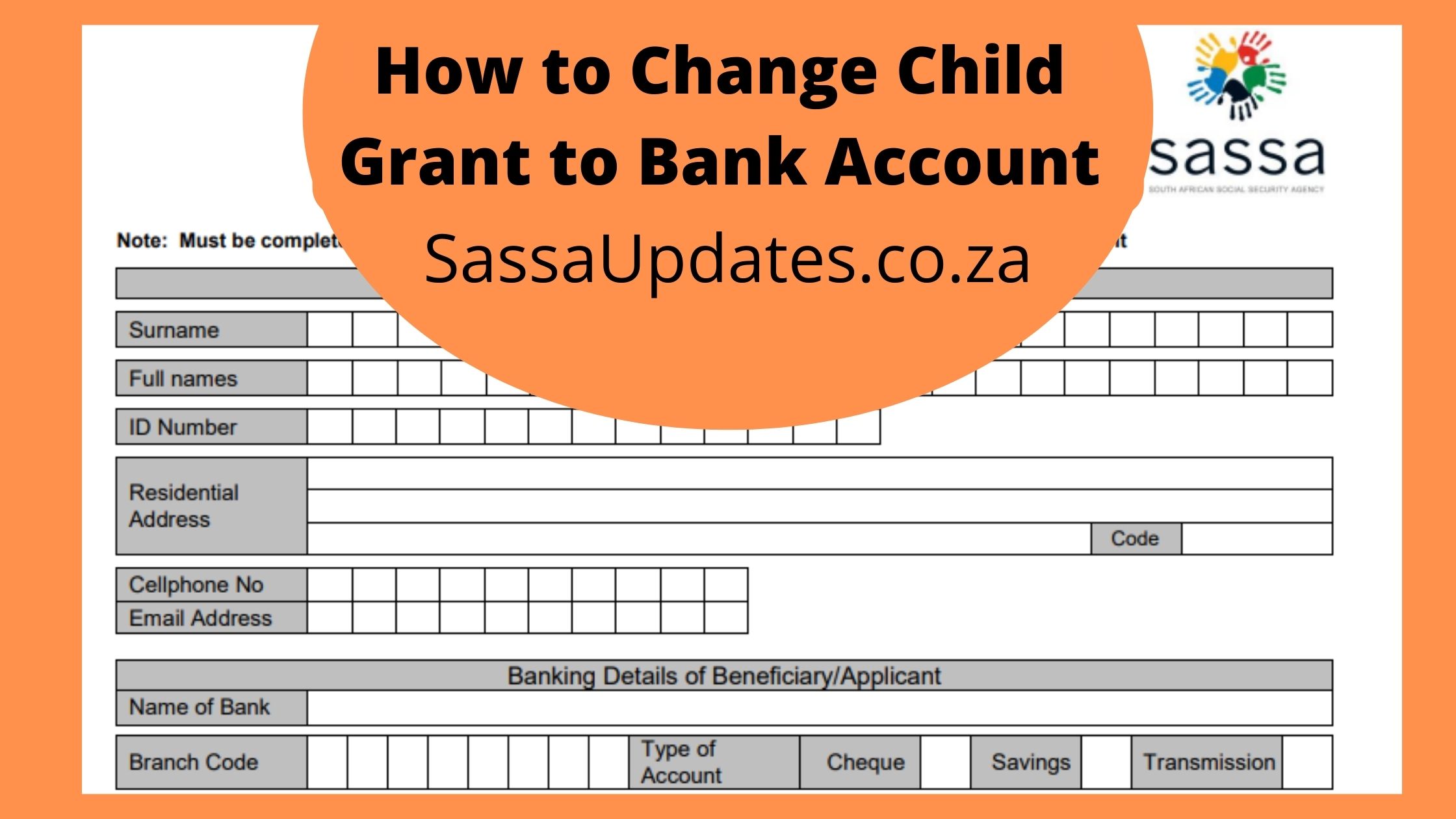 How to Change Child Grant to Bank Account