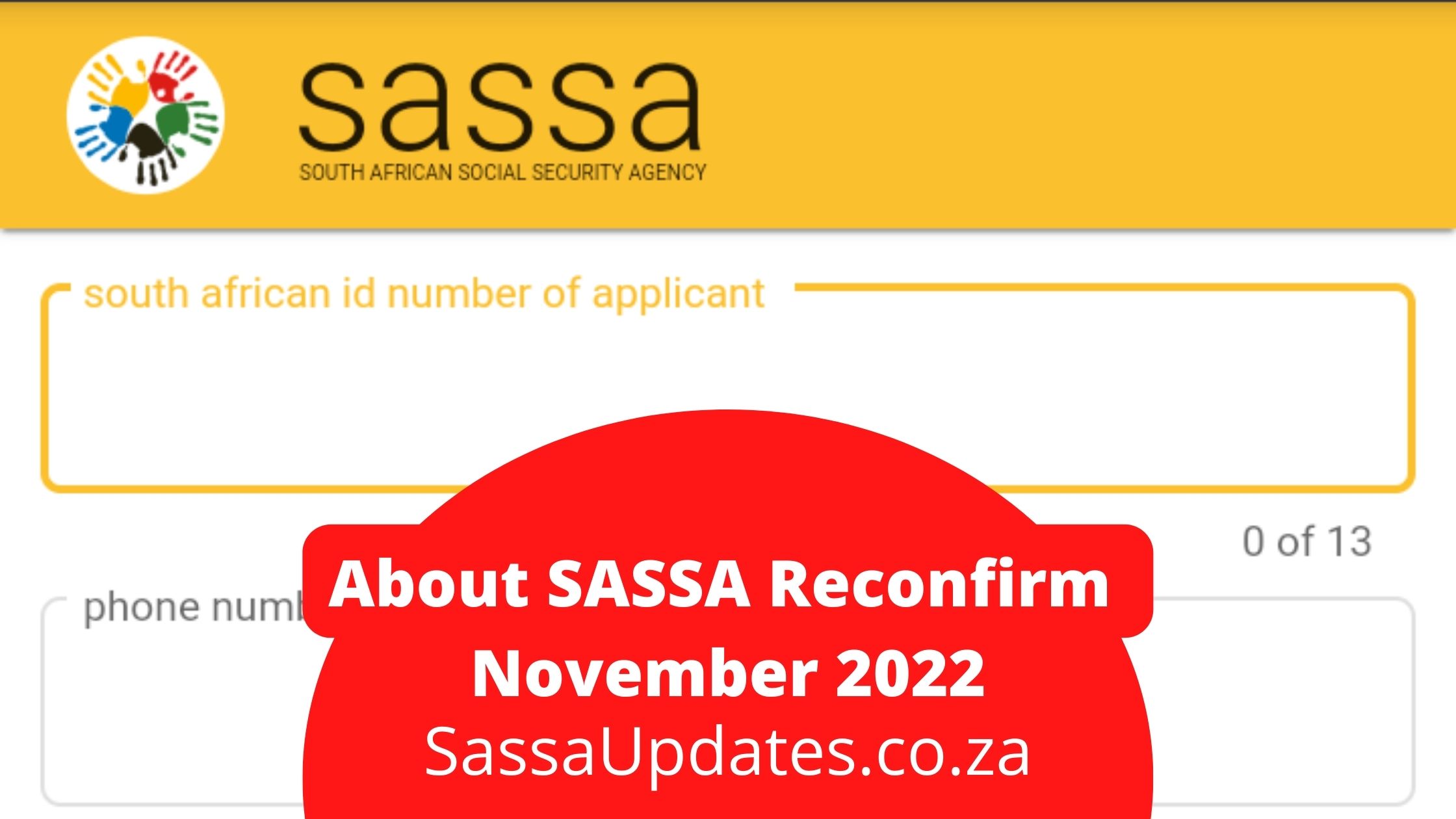SASSA Reconfirm November 2022