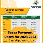 Sassa Payment Dates for 2023-2024