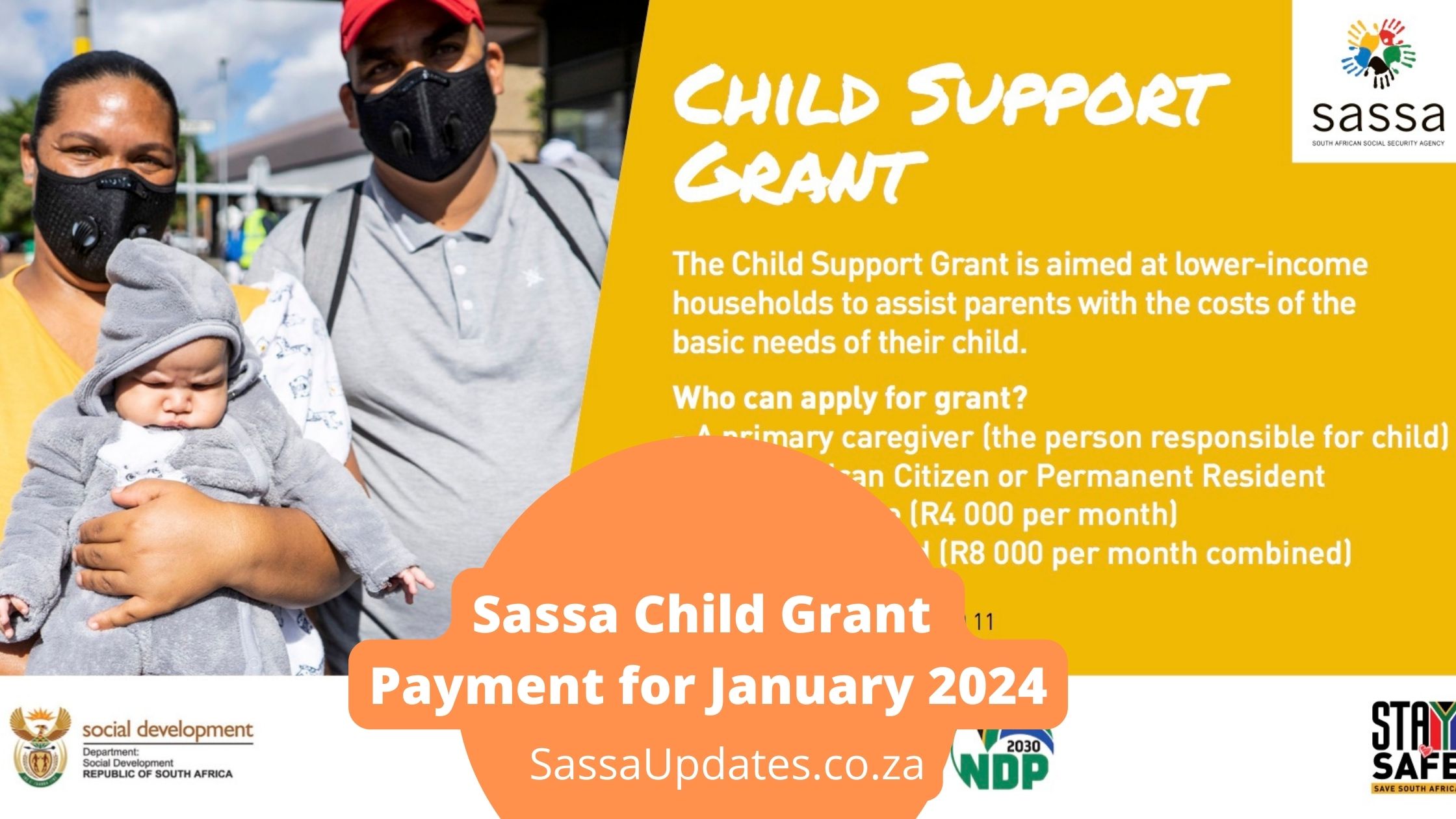 Sassa Child Grant Payment for January 2024